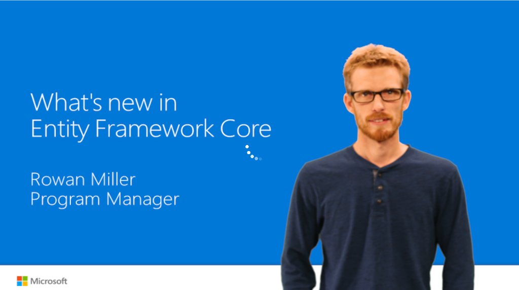 #MSFTConnect Quick Session On Demand: See what's new in Entity Framework Core, https://channel9.msdn.com/Events/Connect/2016/116 #EF