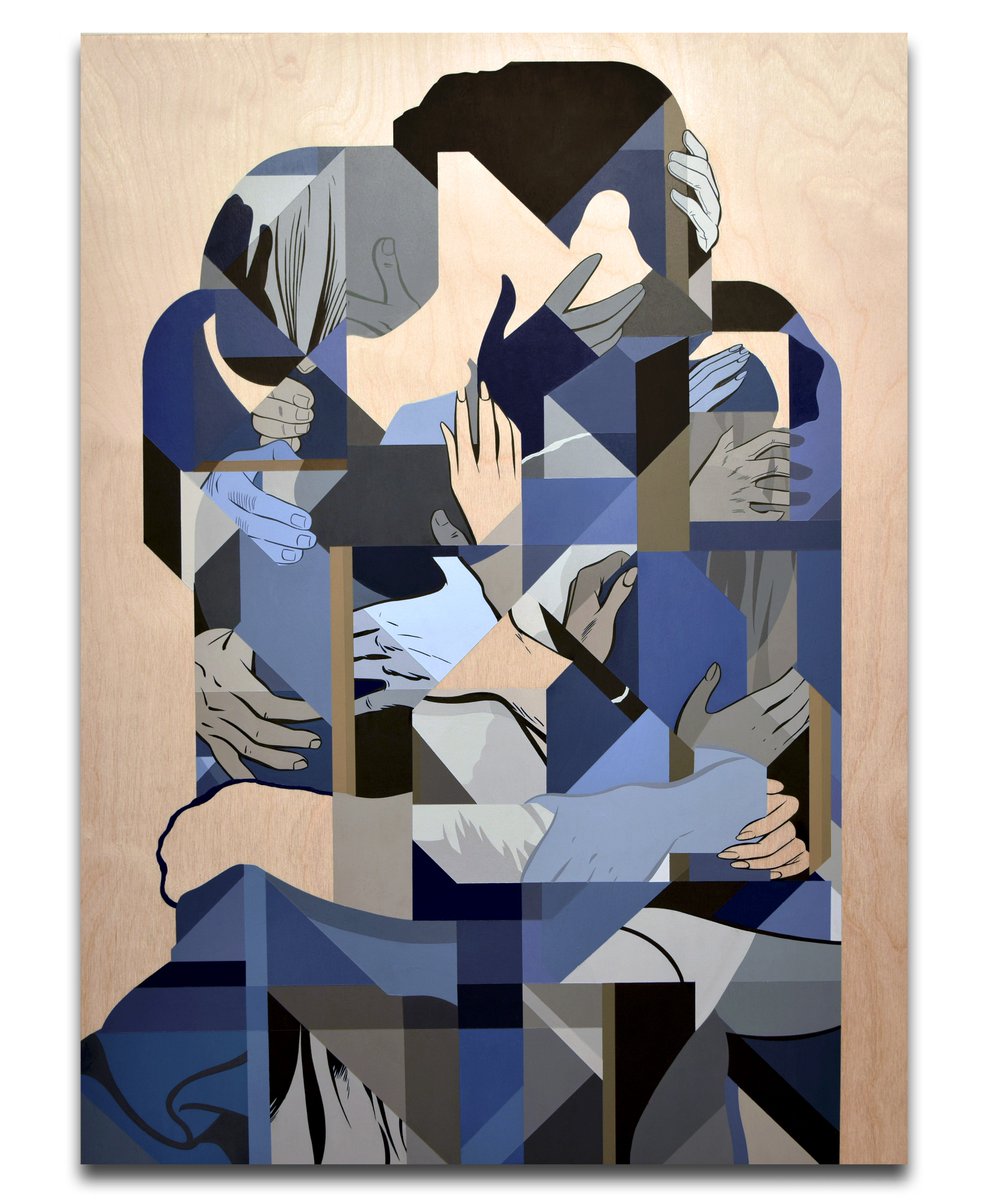"Summer skin" 22" x 30". Acrylic painting on birch panel.      #art #painting #love #contemporaryart #ericpause #yeg