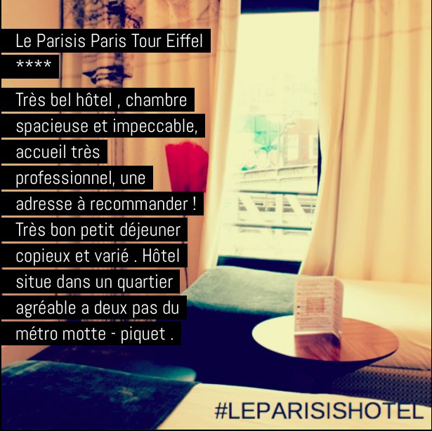 LeGeneralHotel's tweet photo. Vos avis compte beaucoup pour nous, on vous les fait partager!

#leparisishotel #paris #review https://t.co/iJvjofryj3