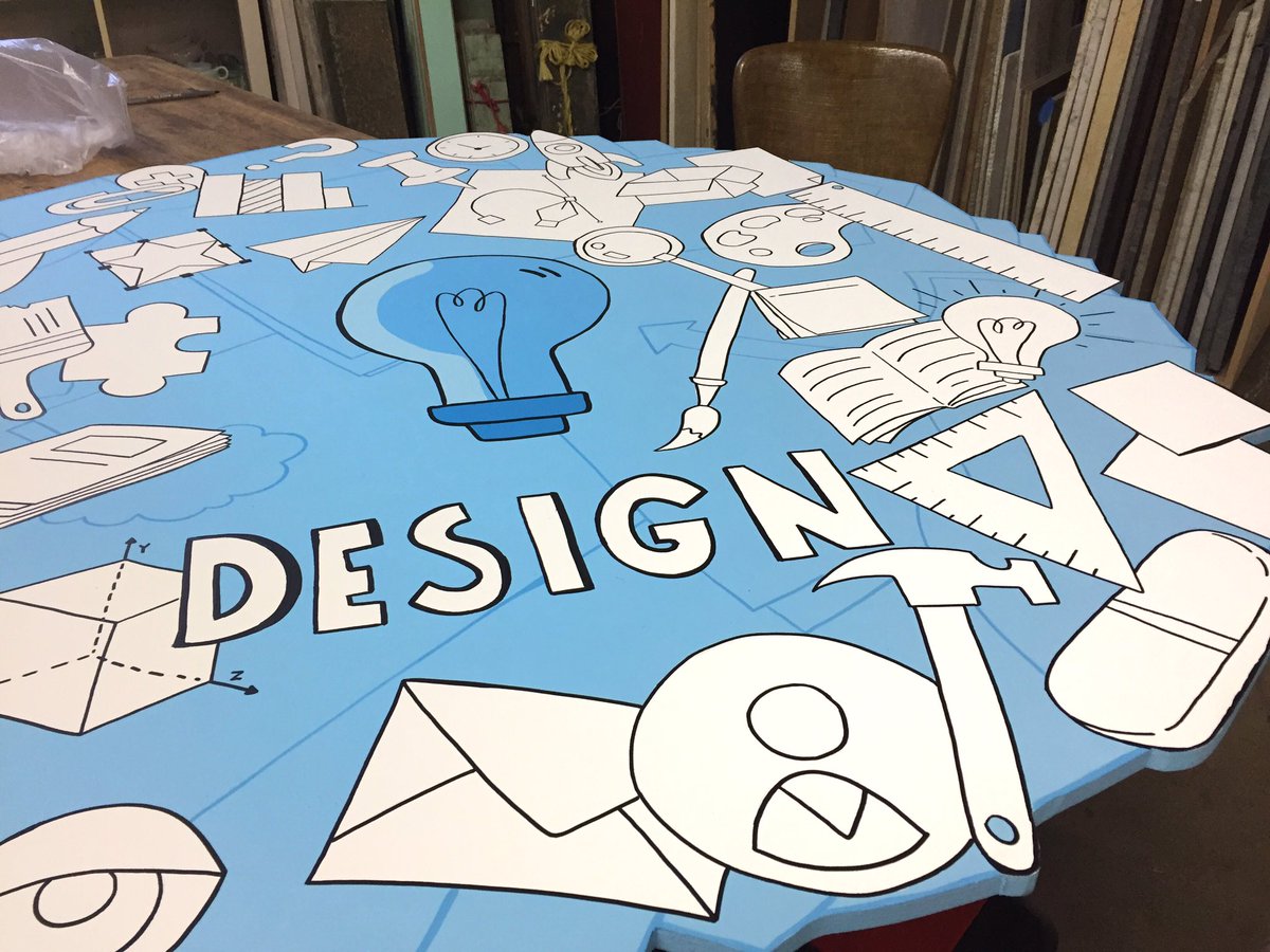 Detail of One of the Three Panels <a href="/MakeSchool/">Make School</a> #art #mural #design #illustration #app #sf #panel #wallandwall