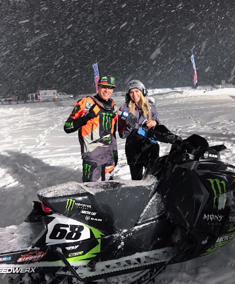 ktmosborne's tweet image. We had just a lil wind, snow &amp;amp; cold temps this wknd @snocross.. made for some serious racing! @hibbert68 went 2-2 #proopen, congrats team!