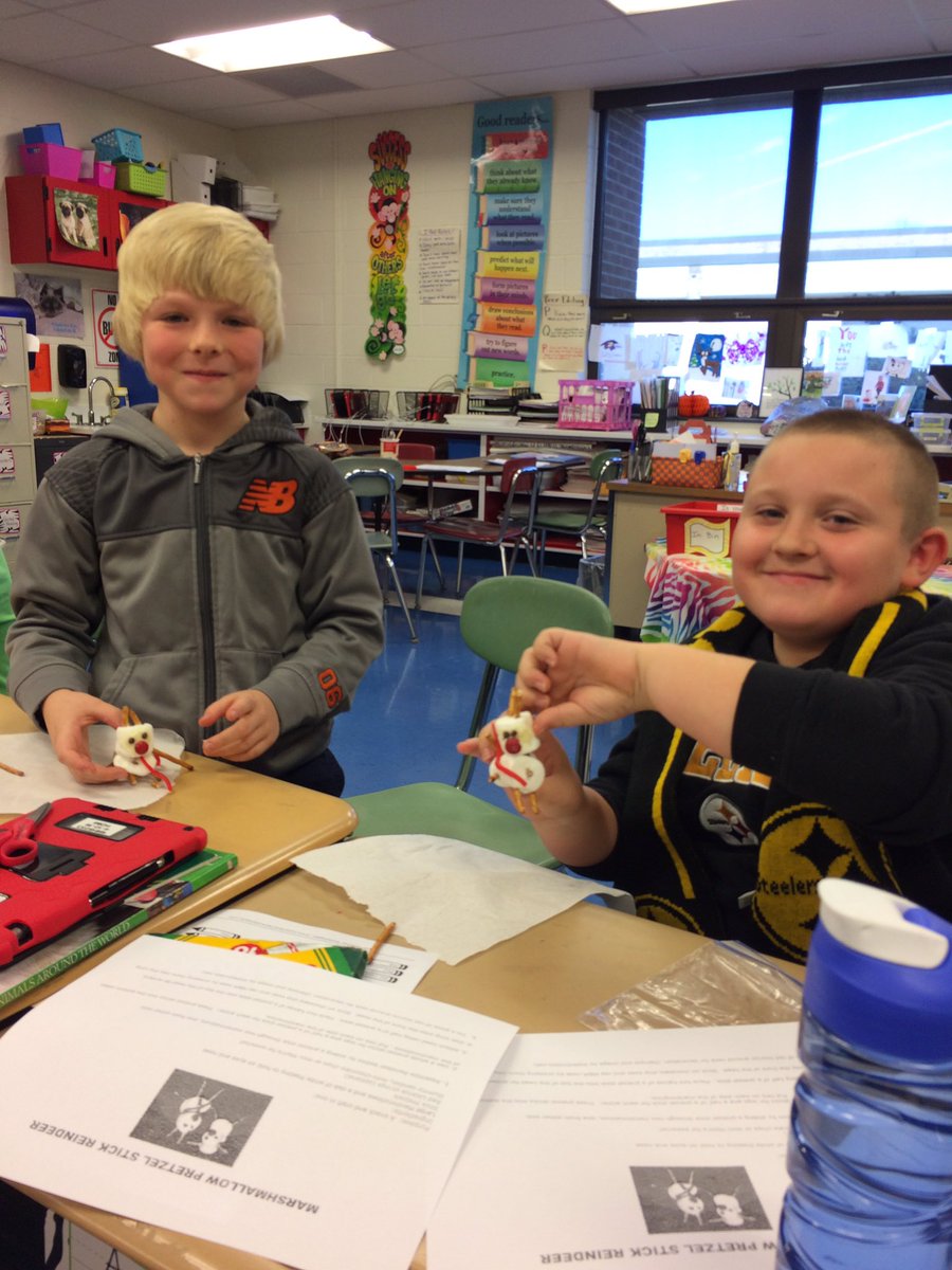 A snack and STEM challenge in one! Marshmallow, pretzel stick reindeer <a href="/FawnArea/">Fawn Area Elementary</a>