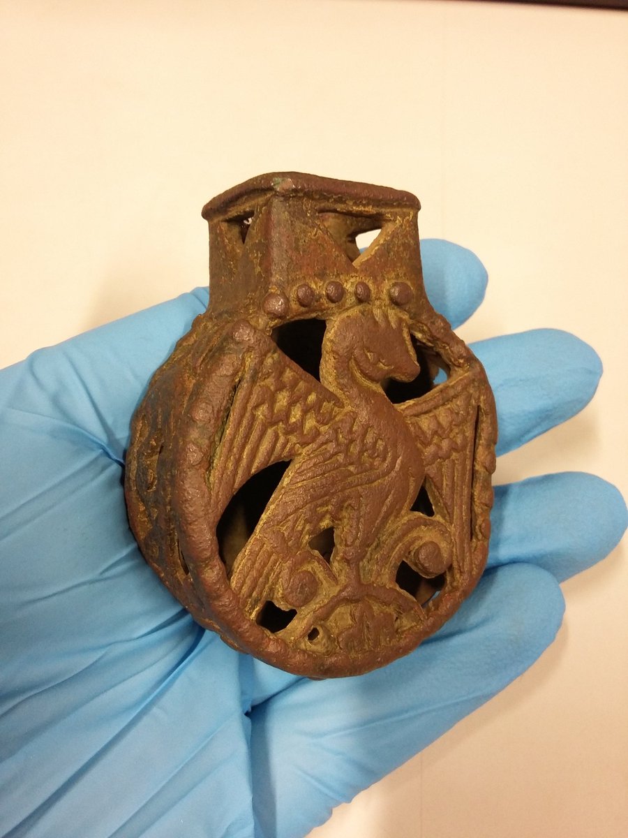 DickonWhitewood's tweet photo. Beautiful Romanesque copper-alloy staff fitting @NorwichCastle https://t.co/l1fjSDXBDX
