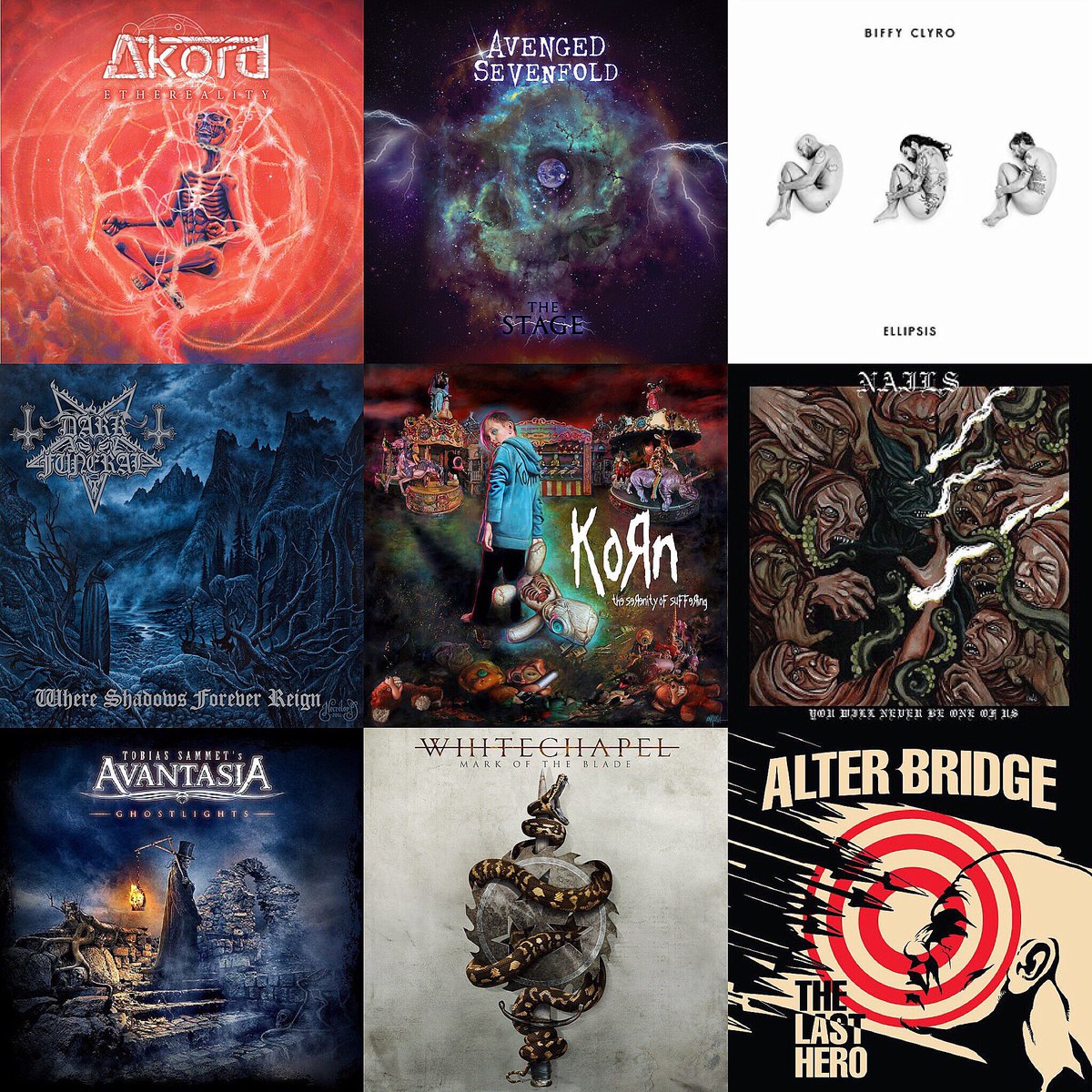 JackSid46's tweet photo. There's been so many good albums released in 2016 - here are the albums that I enjoyed! #newalbums #music #metal #rock https://t.co/JomwEJvtqQ