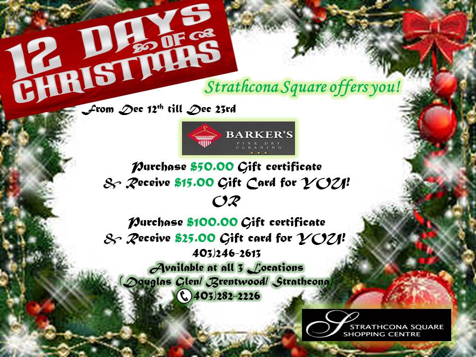StrathconaMall's tweet photo. The 12 Days of Christmas is now onto its 8th Day and with only 4 days left till Christmas we would like to offer you this summary https://t.co/KldMjueEyY