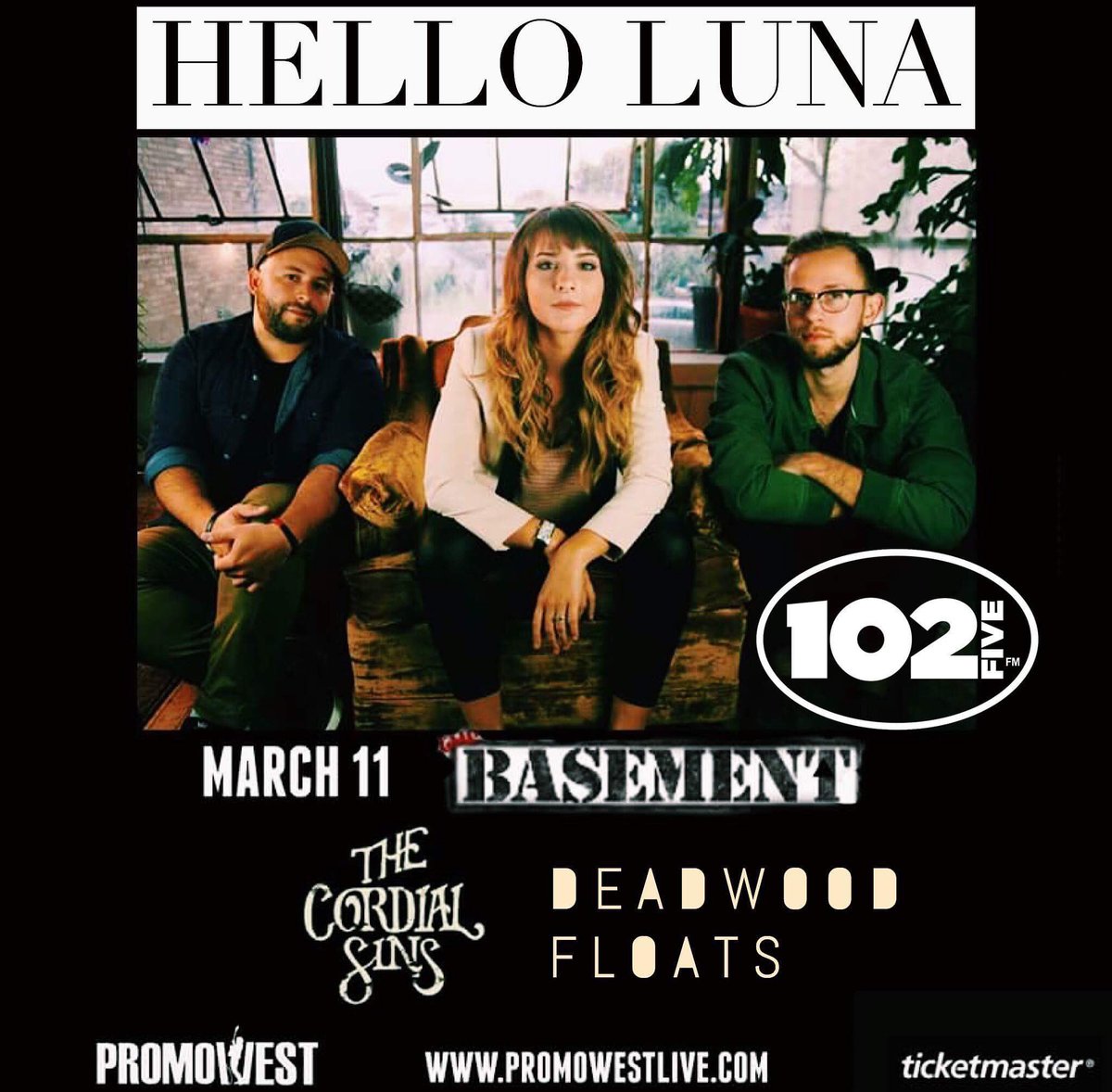 Excited to announce our EP release show 03/11/17 <a href="/BasementCbus/">The Basement</a> w @CD1025FM <a href="/TheCordialSins/">The Cordial Sins</a> <a href="/deadwoodfloats/">De a d woo d f l o a t s</a> #rocklocal #cd1025 #helloluna