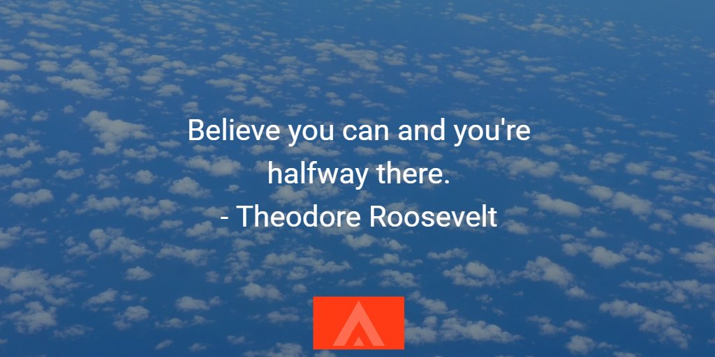 Adapt_Inspire's tweet photo. Believe you can and you're halfway there.
- Theodore Roosevelt 

#DailyInspiration #Inspire #InspireMe https://t.co/Mm3rwSwkzO