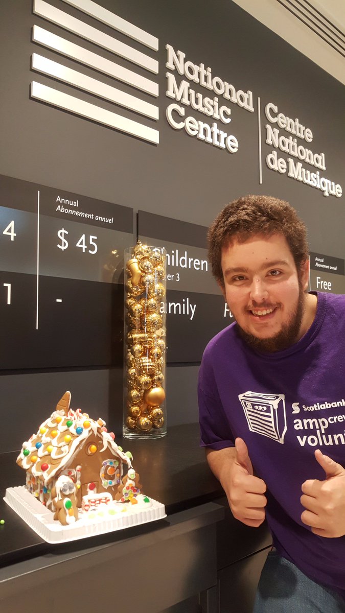 nmc_canada's tweet photo. Superstar volunteer Peter made us a gingerbread house! Thx to @Fairmont_PAL for the kit too. #volunteersrock https://t.co/3lx5MCTi5b