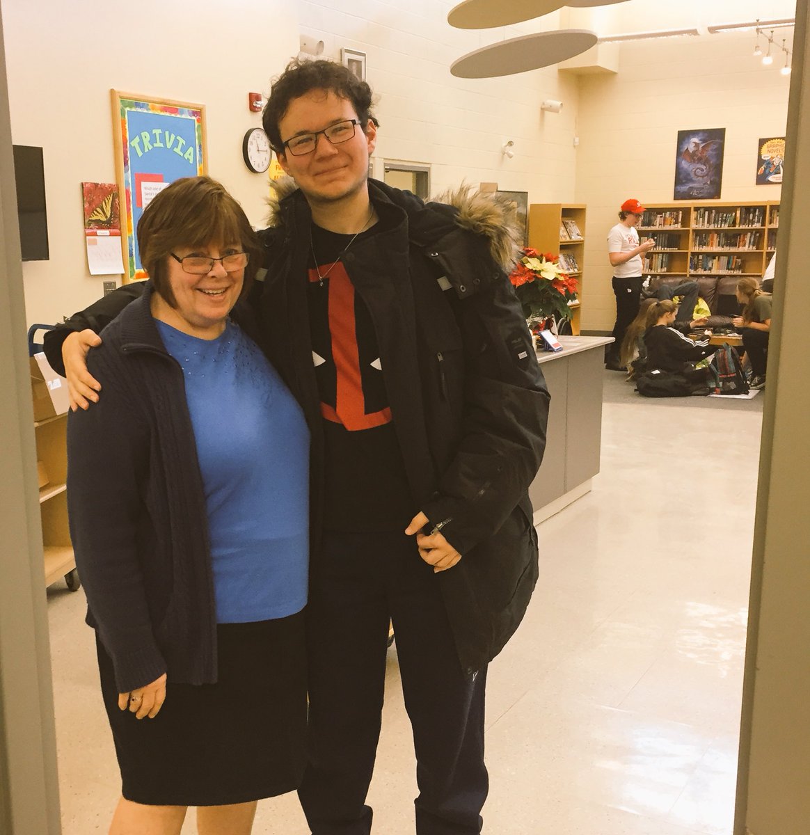 BCI_Library's tweet image. We love it when our alumni drop in for a visit! #HappyHolidays #firstsemesterdone @BCIVS