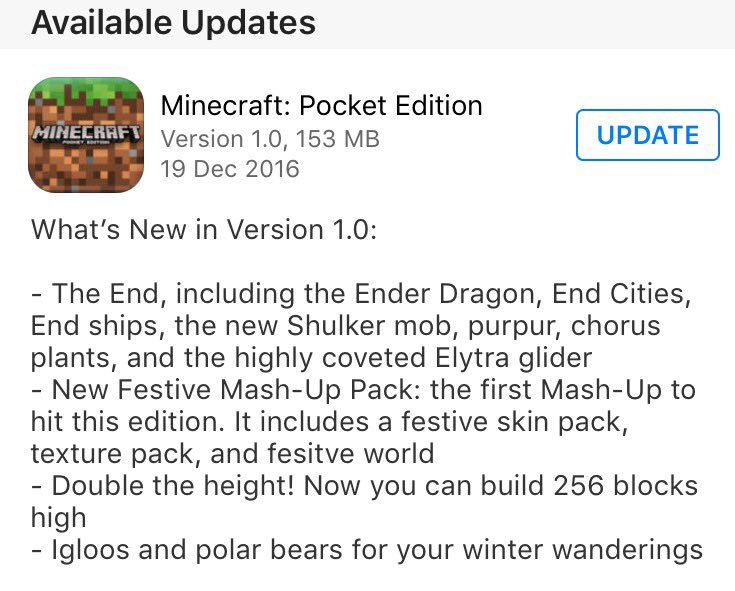 Minecraft: Pocket Edition – The Ender Update Is Now Available