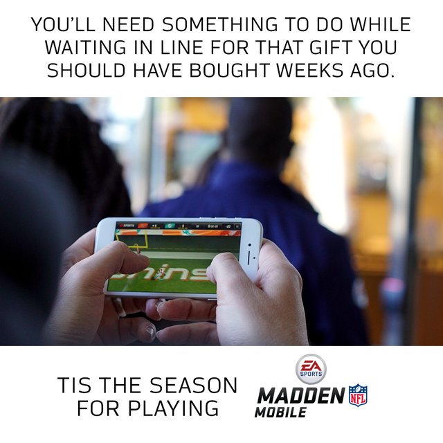 EAMobile's tweet image. There&apos;s never a bad time to play @EAMaddenMobile #HolidayFootball - smarturl.it/mmfreeze