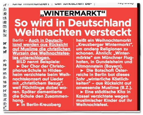 Futter für Islamhasser: So gut wie alle Beispiele, die <a href="/BILD/">BILD</a> hier zum Untergang des Abendlandes nennt, sind falsch: bildblog.de/84564/bild-lie…