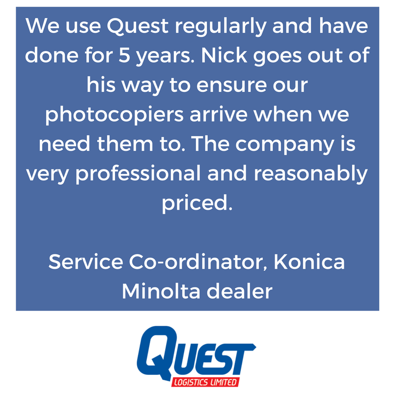 Quest_Logistics's tweet photo. We love a customer testimonial #printmanagement #photocopiermovers #copiermovers #photocopiers #printmanagers #copiermoving #CopierStorage https://t.co/KSYyGARDml