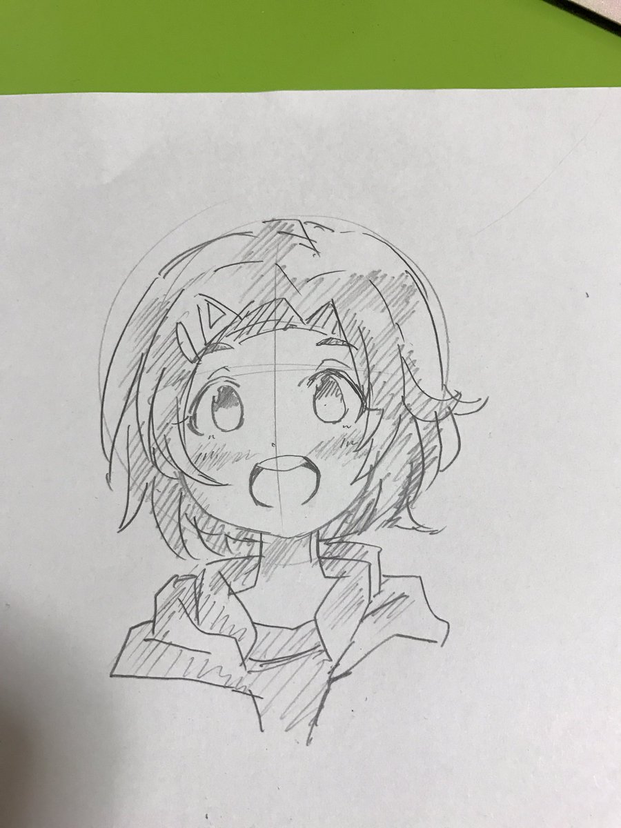 こんな時間に薫ちゃん描く練習してる 