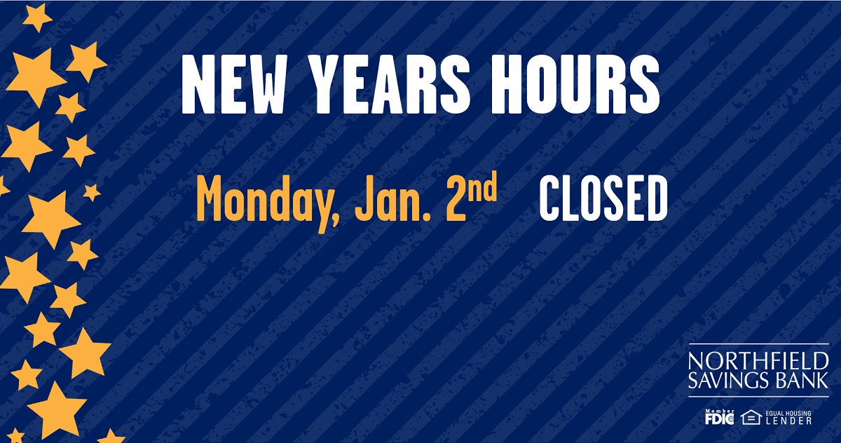 We will be closed on Monday 1/2. Happy New Year!