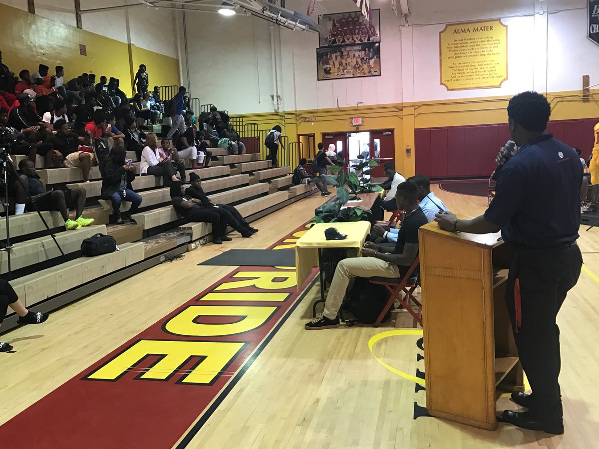 DBHSpathfinder's tweet photo. #DBHS AP Mr. Fulton opens up the early #SigningDay2016 ceremony for @DB_BucksFB https://t.co/VBpCy7q8im