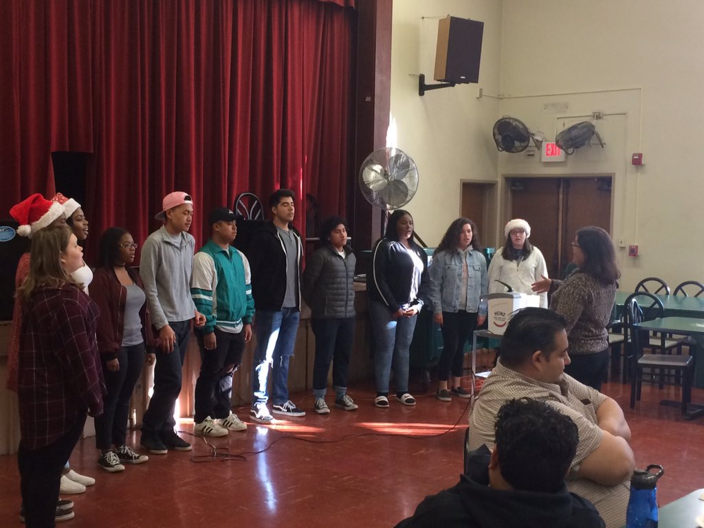 Blair IB Singers performing for staff at our Holiday celebration #Vikingpride