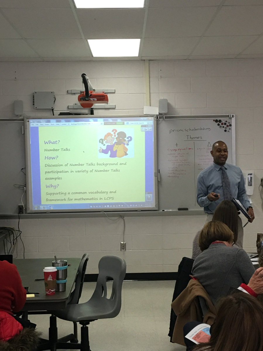 raysingletary1's tweet photo. Great day @hhscluster Using number talks to build a learning culture in Math Classrooms. #Clusterculure #lcps_math https://t.co/9Q5yWMedPF
