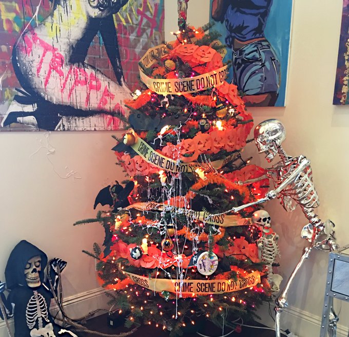 A Very Spooky Sebastian Christmas ?#HalloweenIsEveryDayAtOurHouse Decorated by Sebastian and Mommy ???❤️?