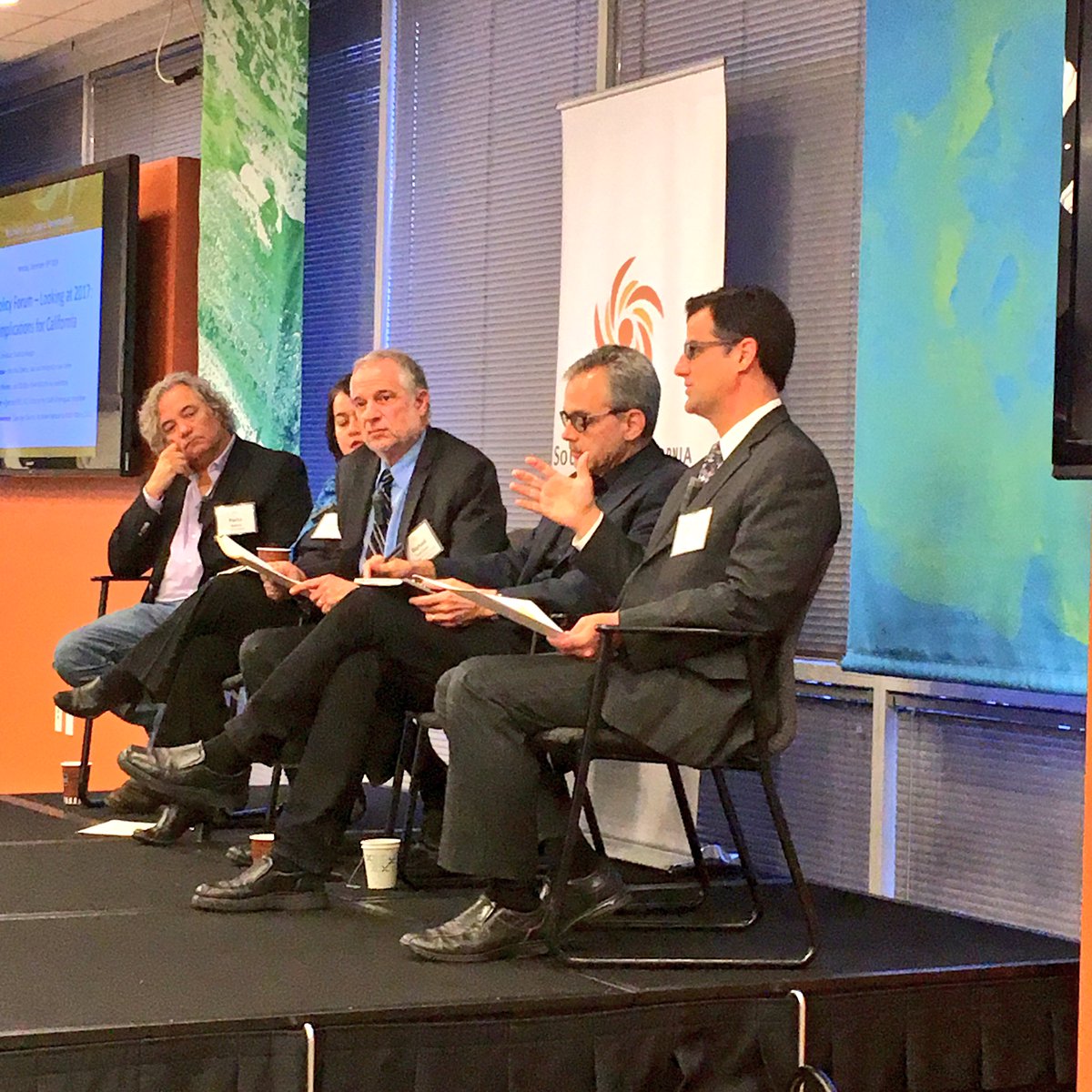 Socalgrantmaker's tweet photo. @MarielenaNILC @NILC_org @PeterLongBSCF @Prof_MPastor Dr. Sonenshein @PBI CA Policy Forum panel #immigration #policy #2017 https://t.co/ux0ZiVlP15