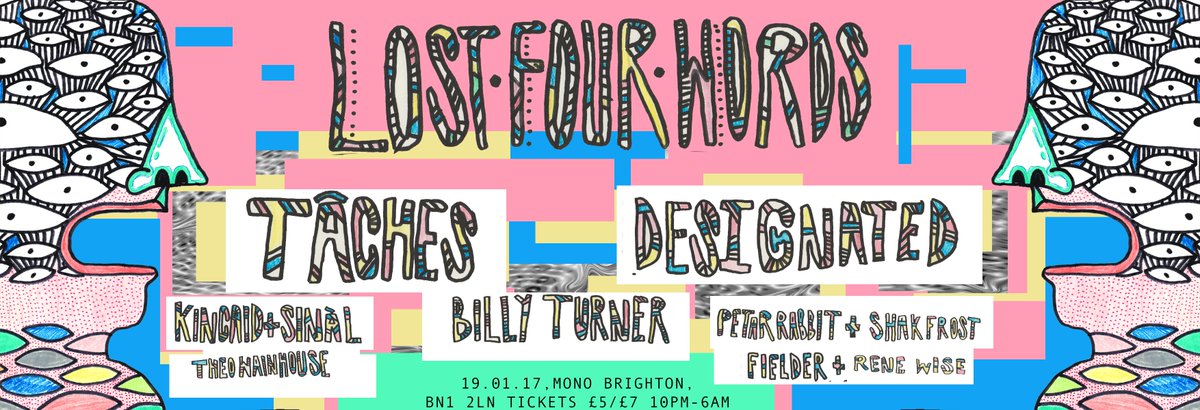 On the 19th of January, the Lost Four Words family take a trip to Brighton. Tickets available now! <3 facebook.com/events/1791088…