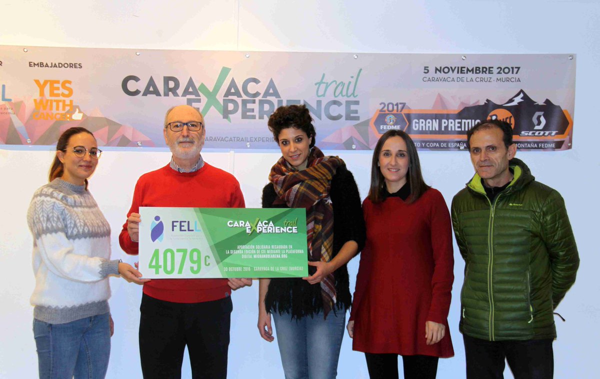 <a href="/CaravacaTrail/">Caravaca Trail Exp</a> dona 4.079 euros a la Fundación Española para la Lucha contra #Leucemia goo.gl/Pptj7S <a href="/DeporteCaravaca/">DeporteCaravaca</a> #Caravaca