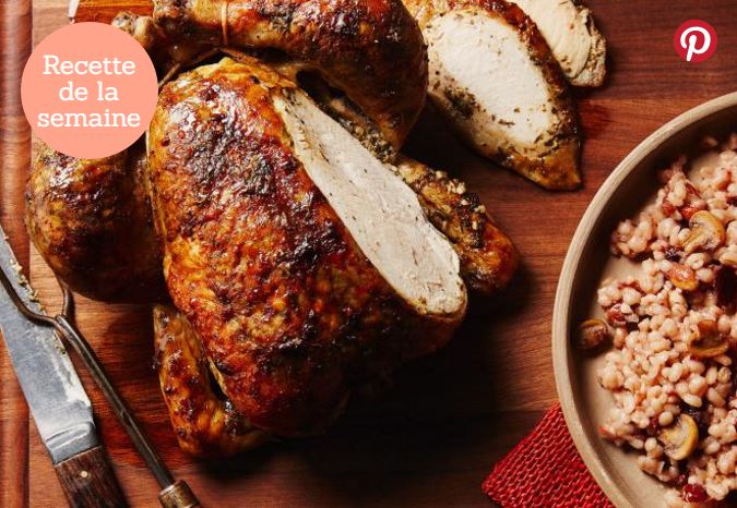 Woolooca's tweet photo. Inpiration #pouletca parfait pour les fêtes: Poulet rôti aux herbes et pilaf d’orge aux canneberges https://t.co/KhVHF6A2gK https://t.co/dV0MaG7QrP