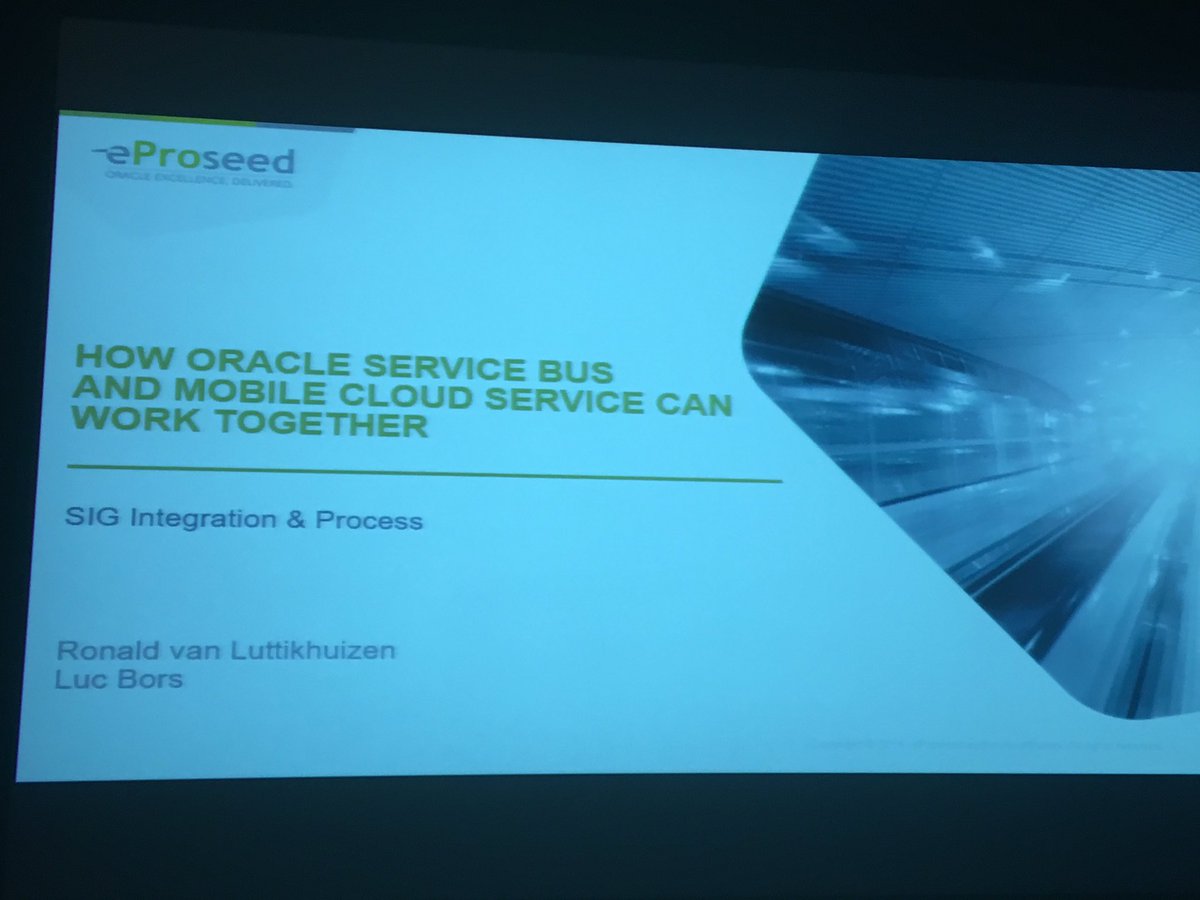 robertvanmolken's tweet image. 2nd session of today about how #OracleMCS and Servicebus can work together by @rluttikhuizen and @lucb_ #OGh_nl @OGh_nl @soacommunity