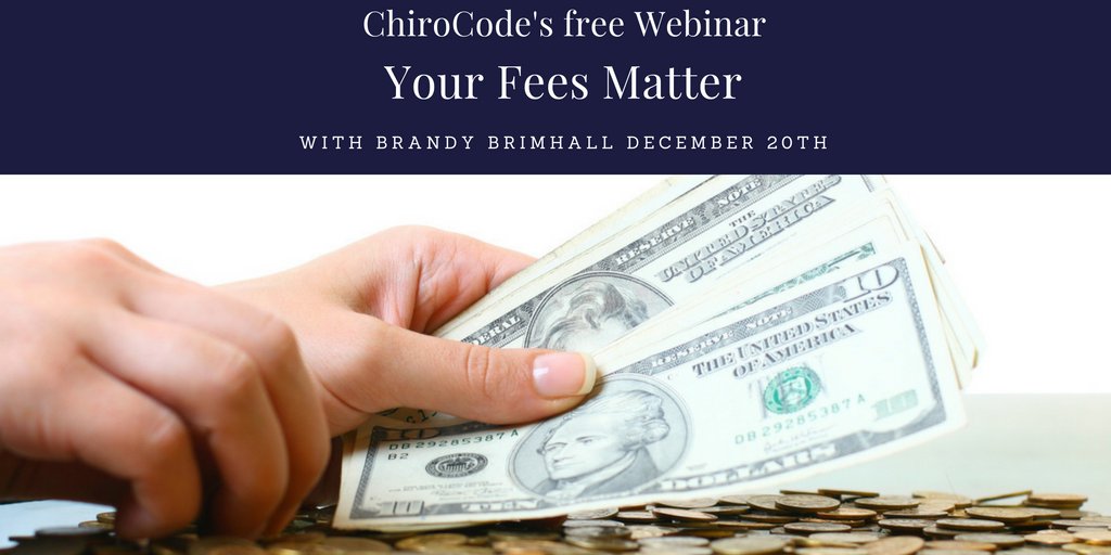 ChiroCode's tweet image. ow.ly/Lf9m306cBp9 #chirocodewebinar #yourfeesmatter #feeanalysis