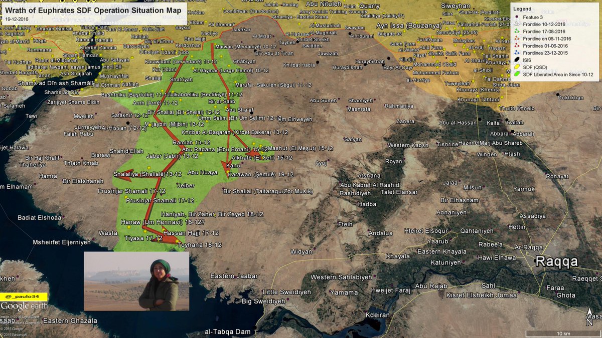 _paulo34's tweet photo. #Raqqah (Wrath of Euphrates SDF Operation) Situation Map 
19-12-2016
#Syria
#ISIS vs #SDF
#WrathOfEuphrates
#wrath_of_euphrates https://t.co/S5aFa47Lao
