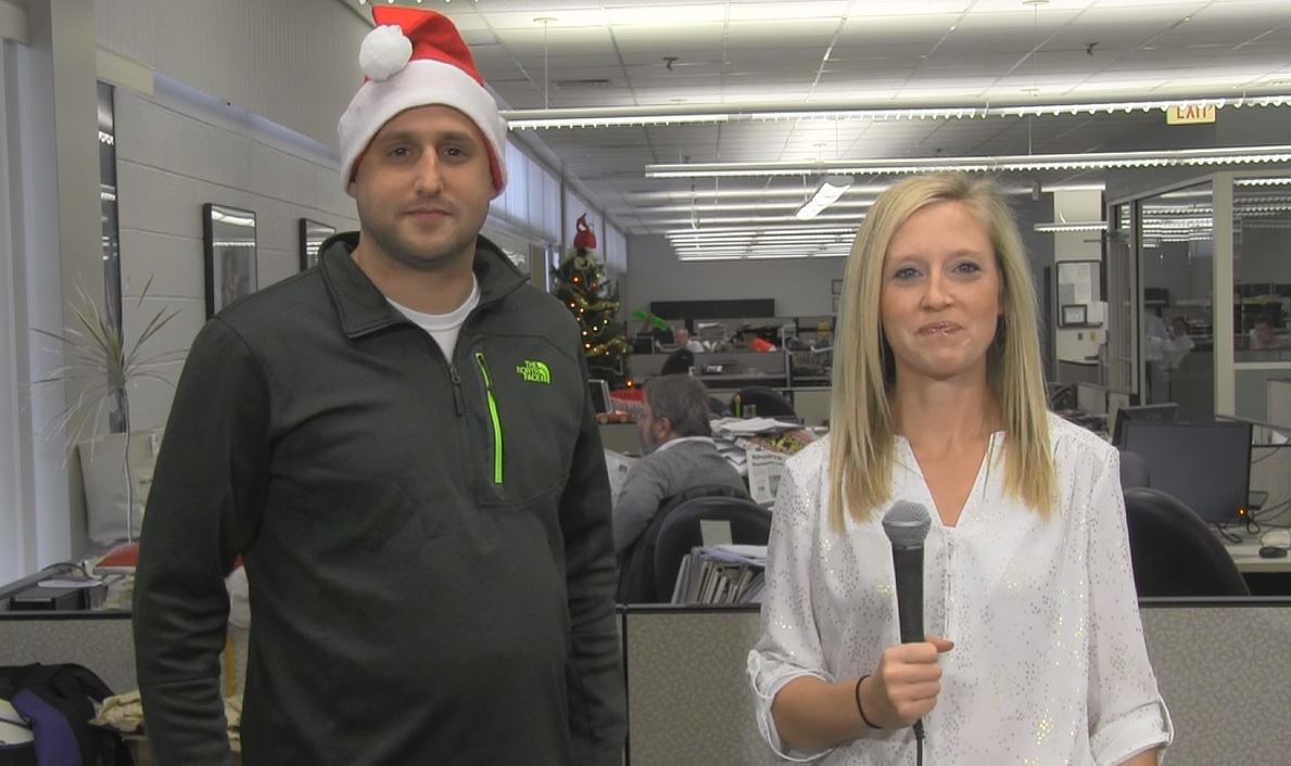 SarahGrabski's tweet photo. Watch @LaFuriaChris in his Santa hat talk about the @Studio205Erie 12 days of Christmas (still happening now) on @ErieNewsNow at 5:30 p.m. https://t.co/G1jPYUxIge