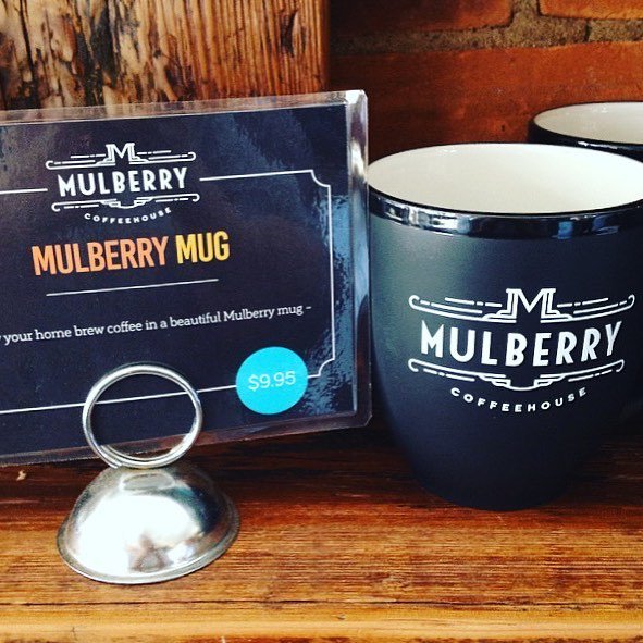 MulberryCoffee's tweet photo. Bring Mulberry home with a beautiful matte finish mug emblazened with our art deco logo βοΈπ #hamont #jamesnorthpoleβ¦ https://t.co/BM9B3Bx0KH