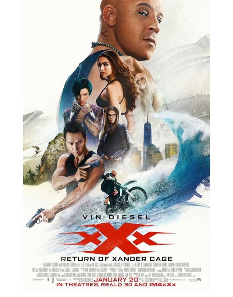 ninadobrev's tweet photo. Now that's a team I can work with. So excited to share the new poster for @xXxMovie. Xander Cage is back! https://t.co/fjF1nOe7yv