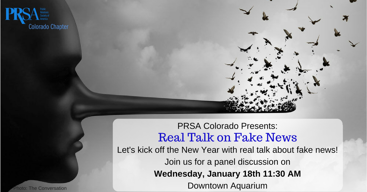 PRSAcolo's tweet photo. Kick off the New Year with real talk about fake news! Join us for an invigorating panel discussion. https://t.co/irOY6ltndz #prsacolo https://t.co/DdDYvpTsUo