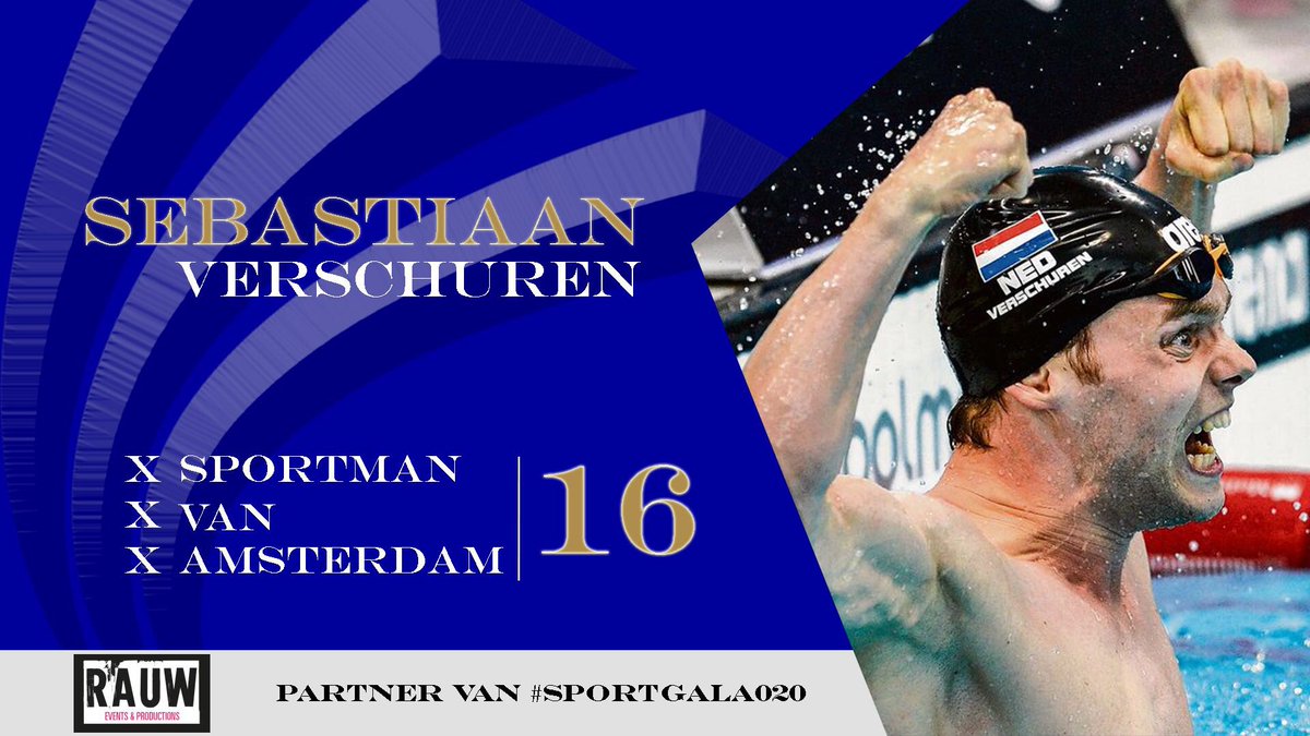 Zwemmer SEBASTIAAN VERSCHUREN is op het #Sportgala020 uitgeroepen tot 'SPORTMAN VAN AMSTERDAM 2016'. Gefeliciteerd, Sebastiaan!