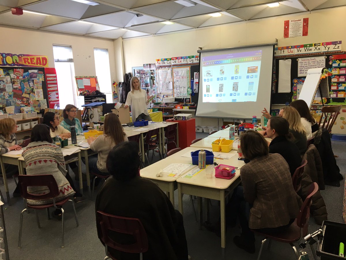 Teachers at <a href="/RHMcGregor/">R.H. McGregor School</a> participate in Professional Learning on Technology and Reading.