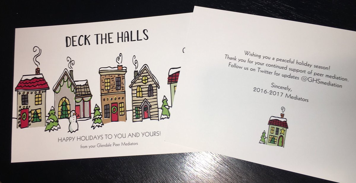 ghsmediation's tweet photo. Our holiday cards sent out to teachers today! Happy holidays! :) https://t.co/KaWGoqzhgY