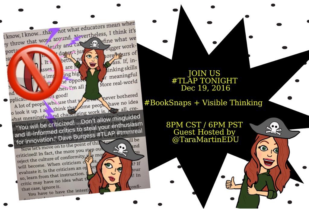 burgessdave's tweet photo. So excited to have @TaraMartinEDU host #tlap tonight at 8CST!!! #BookSnaps & Visible Learning!! #LearnLAP #DitchBook #LeadLAP https://t.co/iiSTJxHevd