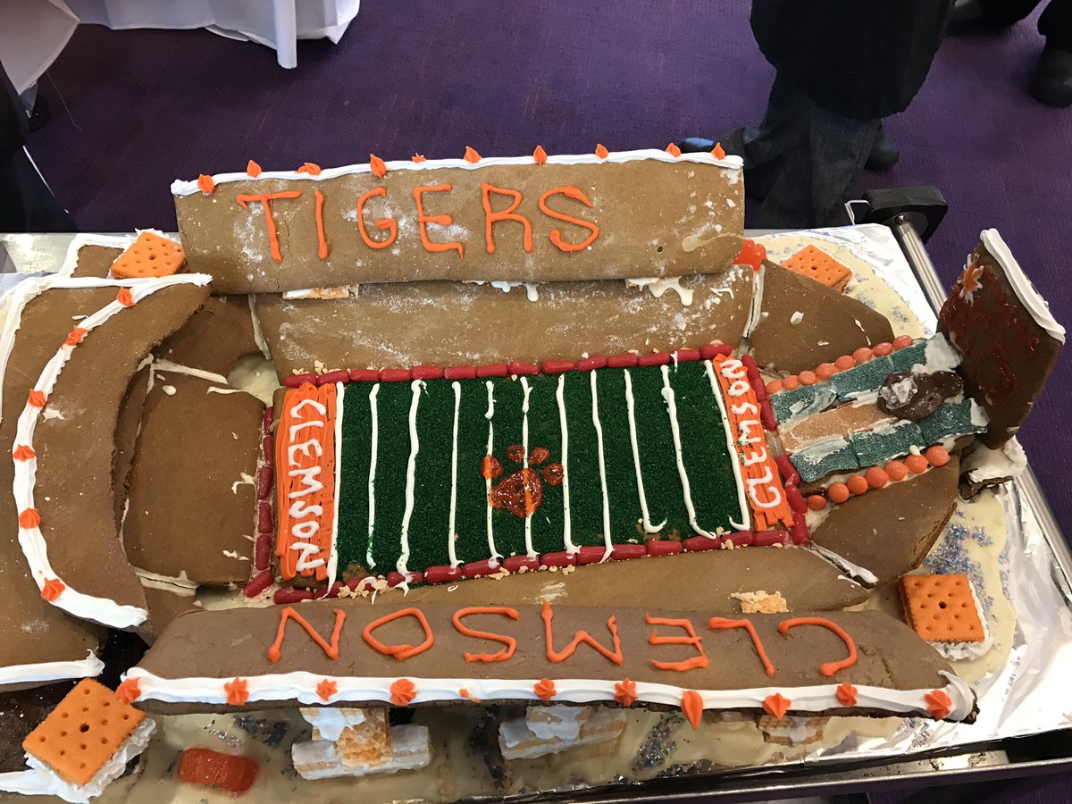 This cake was made for Clemson's football team to have with dinner tonight. Impressive.