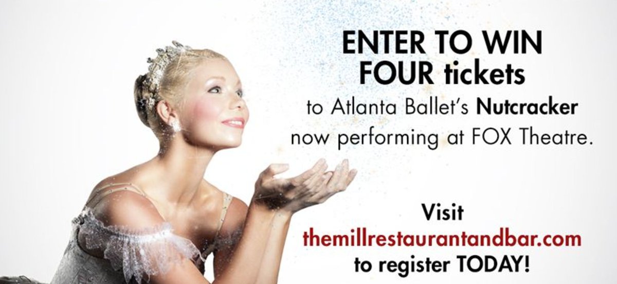giv360's tweet photo. Last chance! Enter for a chance to win tickets to @AtlantaBallet's Nutcracker @TheFoxTheatre from @themillroswell: https://t.co/4Pe2XkK8En. https://t.co/Jo4UXhO4NF