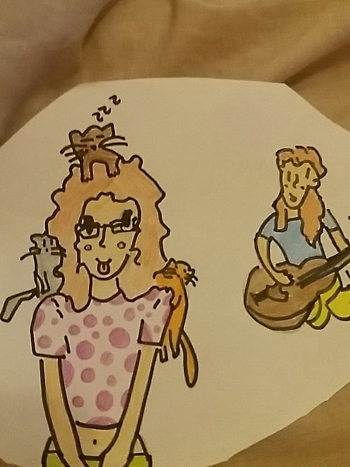 CpZomber's tweet photo. @lenaychantelle Dibujo Para LELE🌴 De los #3MillonesDeLenayters Felisidades🌸
#unicornios #gatos #palmera https://t.co/Bkc97jJChj