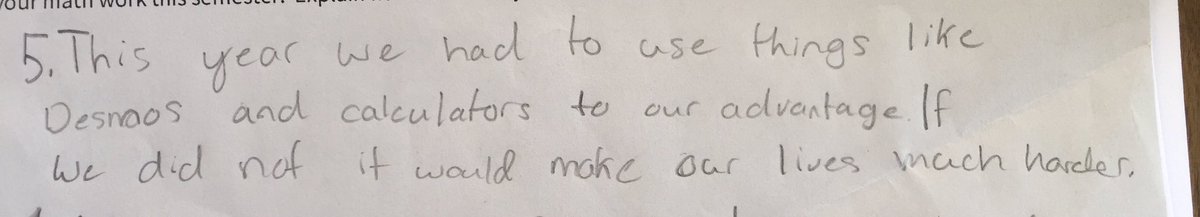 JadeMohrWhite's tweet image. So much @Desmos love in the semester one reflections from 9th grade students #mathtool #getyourgraphon #desmoslove