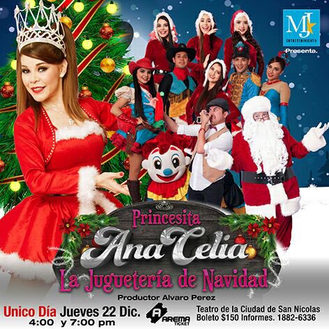 kike_mayagoitia's tweet photo. Princesita Ana Celia en el Gran Cuento Navideño "La Juguetería de Navidad".

Teatro de la Ciudad de San Nicolás @anacelia_tv https://t.co/ONdqtmL5S8