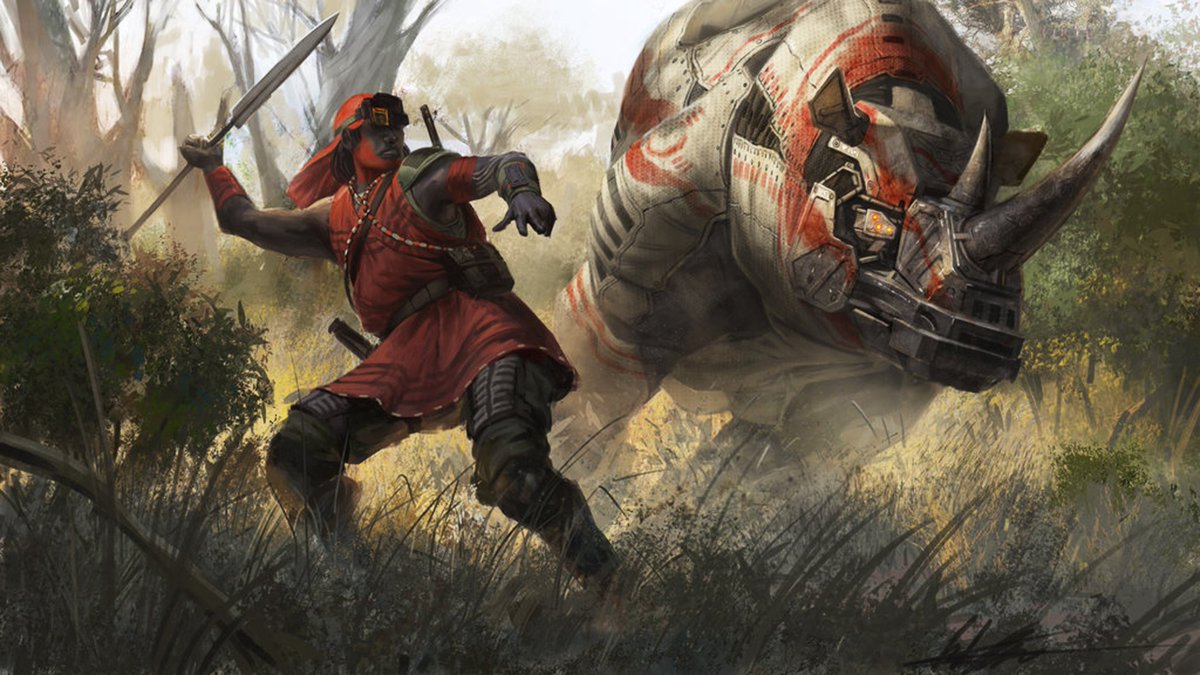 geekscapes's tweet photo. Hunting Down Poachers
Artist: Robert Chew
Source: https://t.co/E3vrjUhXj1
#scifi #bigfive #rhino #warrior #cybernetic #robot #gsotd2016 https://t.co/l05UMekQyq