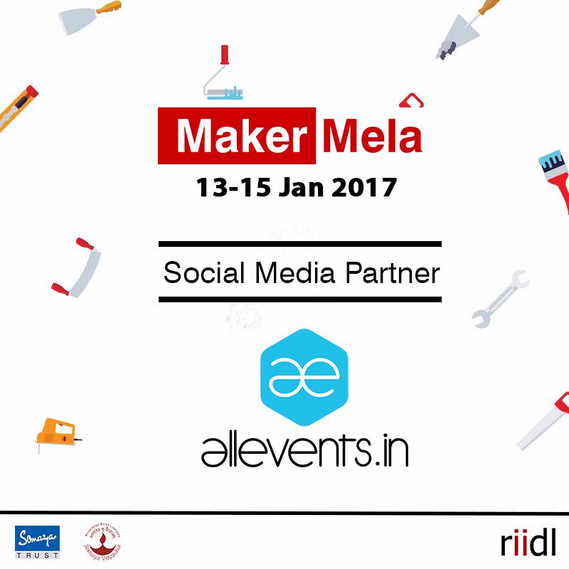 makermelaIndia's tweet photo. We are honoured to unveil All Events as our "Social Media" #partner for Maker Mela 2017!
#makermelaindia #FAN3 https://t.co/978GaCoW1e