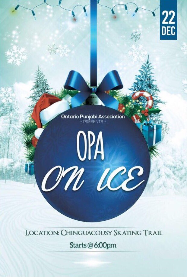 #OPAonIce is going down this Thurs Dec 22 at Ching Park rink!! Please bring a food/toy donation! Can't wait to see you all ❄️