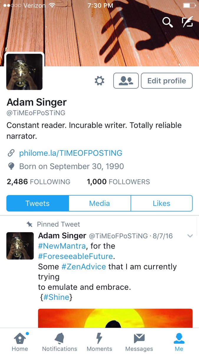 TiMEoFPoSTiNG's tweet photo. 7:30pm, December 19th, #c2016.
An historic day!!
I hit #1Kfollowers (1stime-I
-I know, followers fluctuate,
But hey...I hit that milestone:) https://t.co/vjavlS8hdH