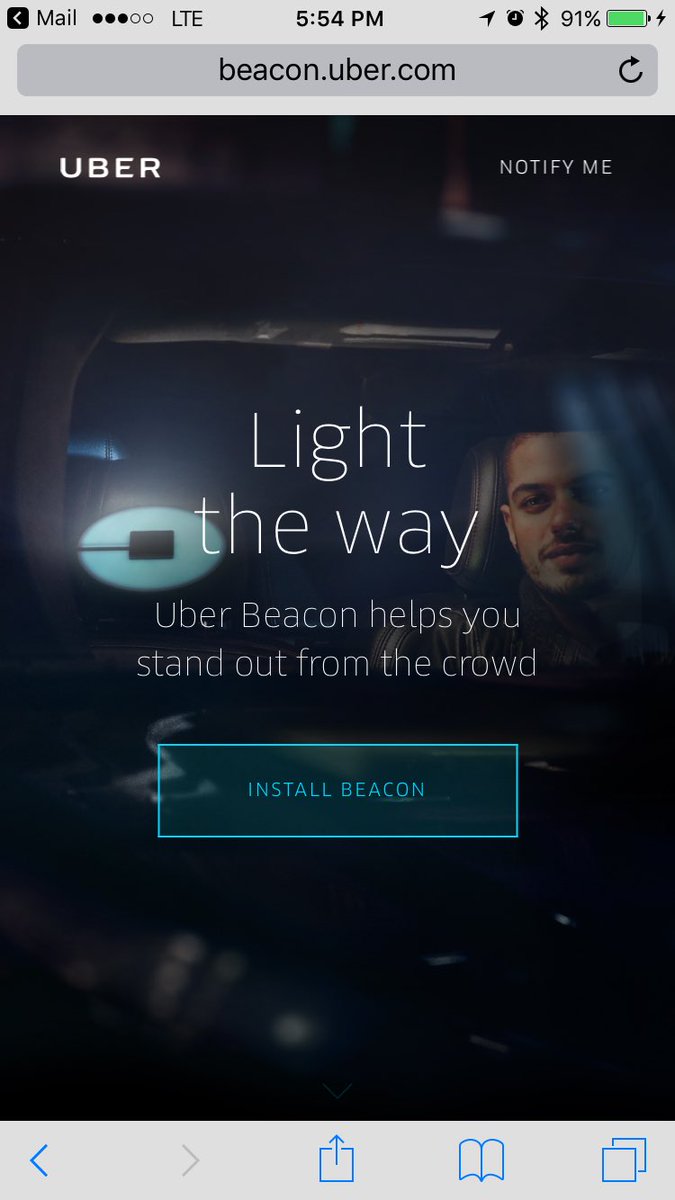 FortuitousPhoto's tweet photo. #PersistencePays! It helps my #uberstats are exemplary. So I scored the highly-coveted #uberbeacon!! Now I can @Uber in style & visibility! https://t.co/s05yY3Mx02