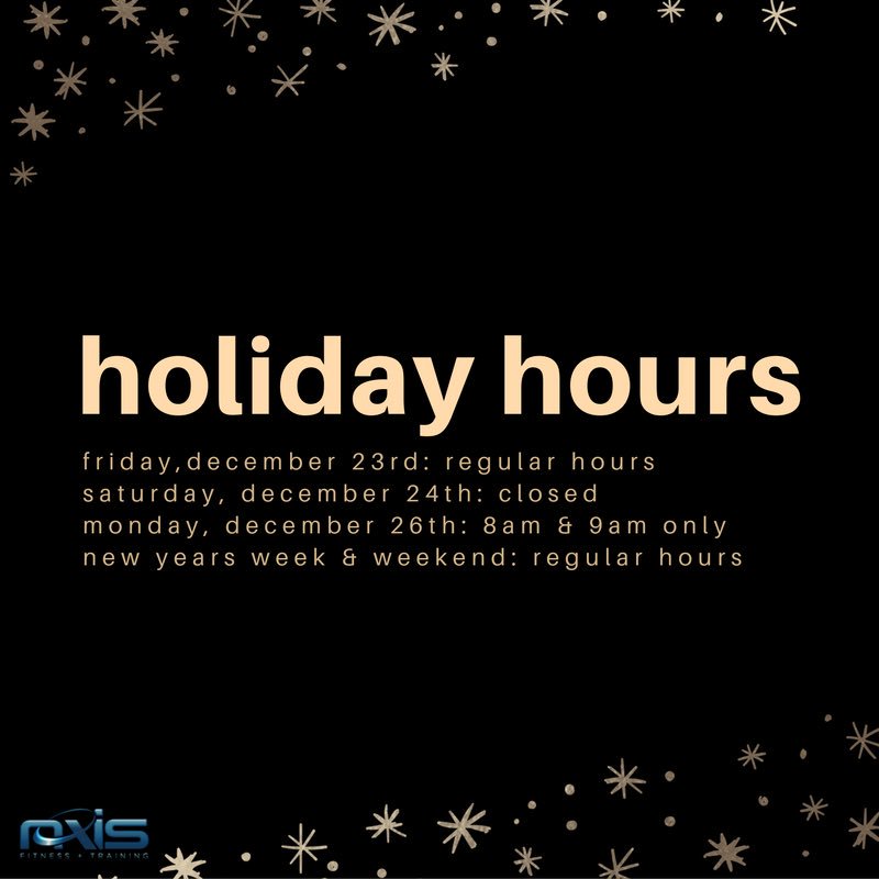 Axis Fitness (@axis_training) on Twitter photo Axis will be on a slightly different schedule during the holidays, so be sure to reserve your spot! πππ
π½ Axis will be on a slightly different schedule during the holidays, so be sure to reserve your spot! πππ
π½
