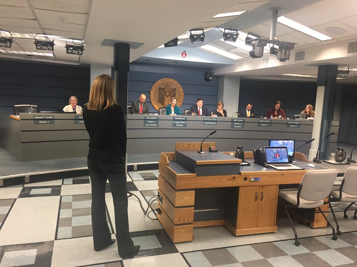 The <a href="/AustinISD/">Austin ISD</a> Board of Trustees formally recognizes Texas Teacher of the Year <a href="/alimarieashley/">Ali Ashley Friedlander</a>. <a href="/Perez_Elem/">Perez Elementary</a> @BeckerElem <a href="/tasanet/">TASAnet</a> #AISDproud